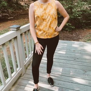 Yellow Embroidered Top